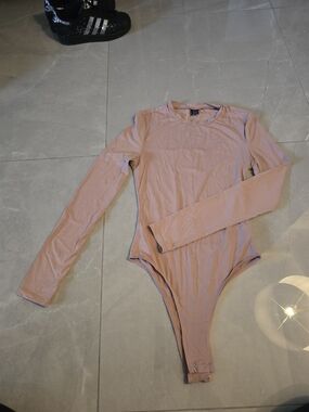 SHEIN Dusty Mauve Long Sleeve Bodysuit